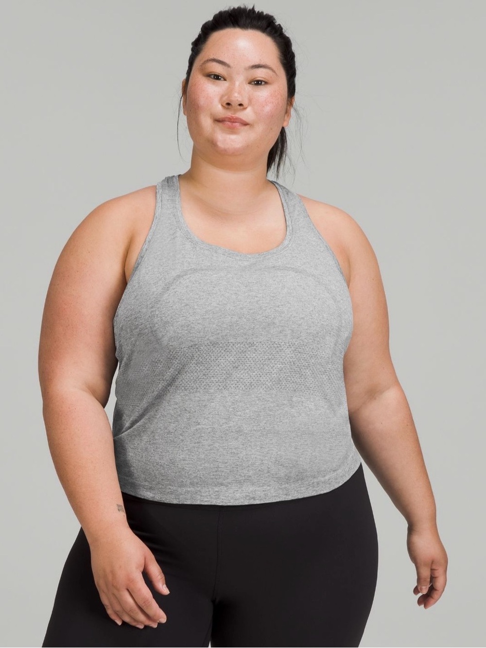 Lululemon Swiftly Tech Racerback Tank Top 2.0 – Slate/White – Size 8